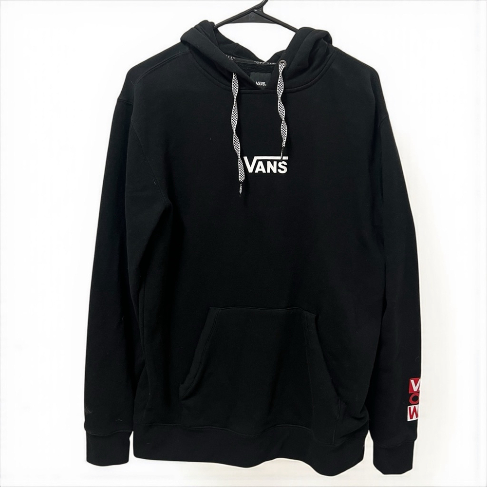Vans Men’s Black Off The Wall Hoodie Small Skate Streetwear Pullover Sweatshirt
